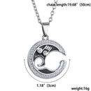 2Pcs/1Pc Lovers Women Men Gift Jewelry Musical Note Couple Necklace Moon Pendant