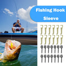 40pcs Fishing Hook Sleeves Stop Beads Screws Peg Soft Anti-Tangle Tube Accessory
