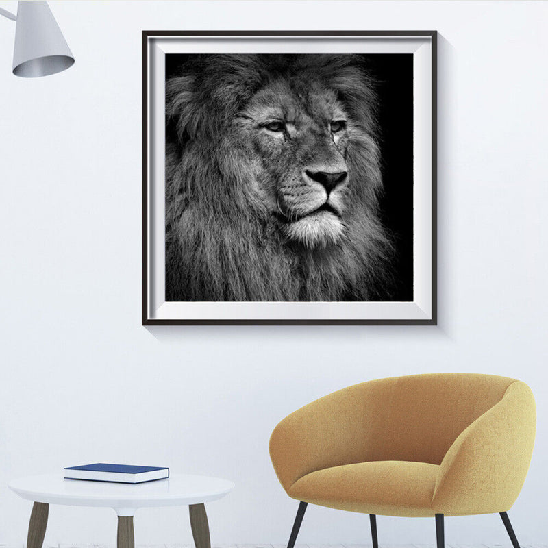 5D DIY Lion Full Round Drill Diamond Painting Artwork Handicraft Picture Newly
