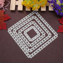4pcs Metal Cutting Dies Stencils for DIY Scrapbook Photo (Square Butterfly)-2524