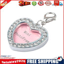 Cute Pets ID Tag Name Address Pendants DIY Dog Puppy Anti-Lost Card (Heart)