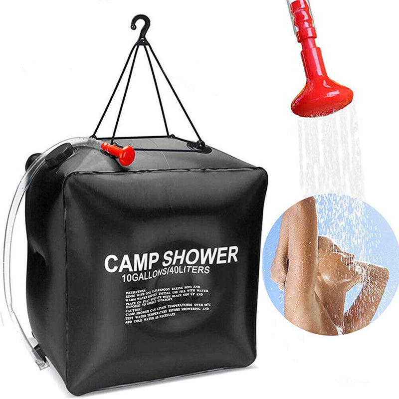 Camping Shower Bag 40L Outdoor Hiking Solar Heated Bathing Water Storage Bags