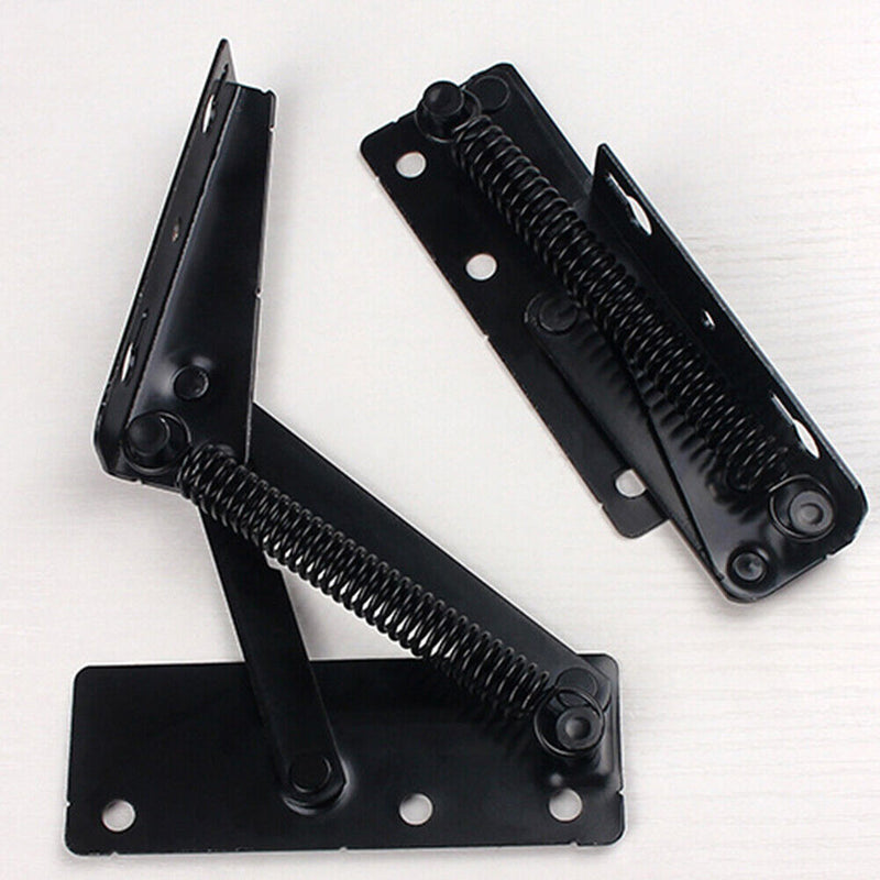 2pcs 80 Degree Folding Cabinet Door Lift Up Top Sofa Bed Spring Hinge Hardw
