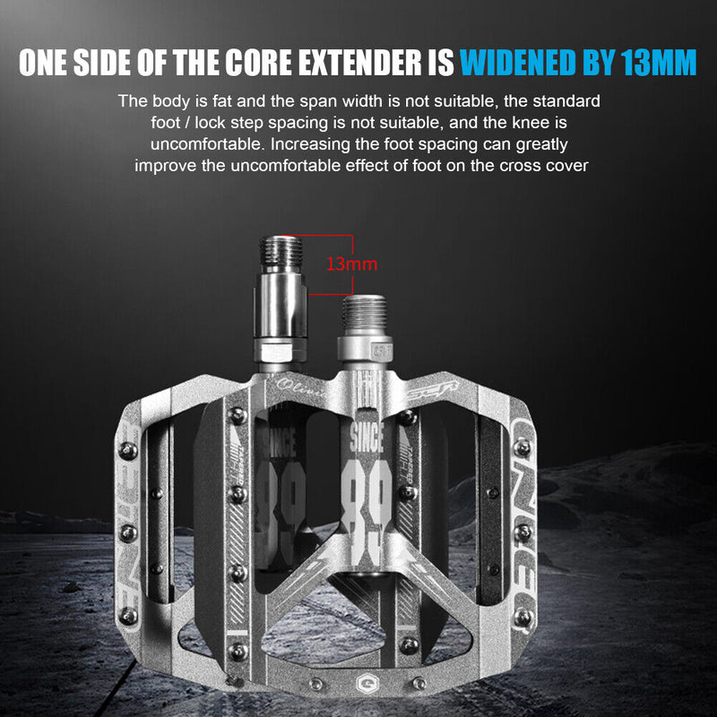 2pcs Aluminum Alloy Bicycle Pedal Extender MTB Bike Extension Shaft Riding Parts