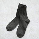 6 Pairs Cotton Soft Mid-calf Stockings Men Autumn Winter Warm Pure Color Socks
