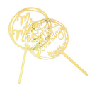 Dessert Sticks DIY Cupcake Decor Cake Topper Always Mr&Mrs Happy Birthday