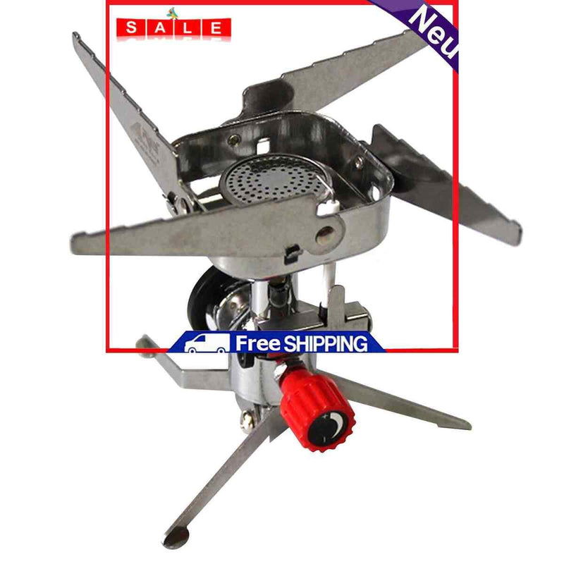 Outdoor Gas Stove Camping Cookware Backpacking Kit Gas Stove for BBQ Survival