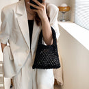 Straw Woven Hollow Net Handbags Female Summer Shopping Beach Vacation Coin Purse