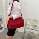 Solid Oxford Cloth Ladies Flip Casual Large Capacity Messenger Crossbody Bag