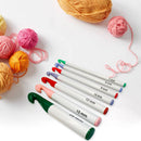 7pcs Colorful Handle Crochet Hook Set Thick Knitting Needle For Making Sweater