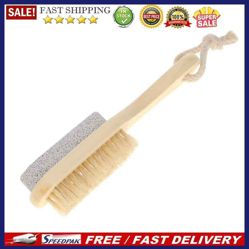 Wood Pumice Stone Foot Massage Brush Feet Exfoliating Remover Scrubber Tool
