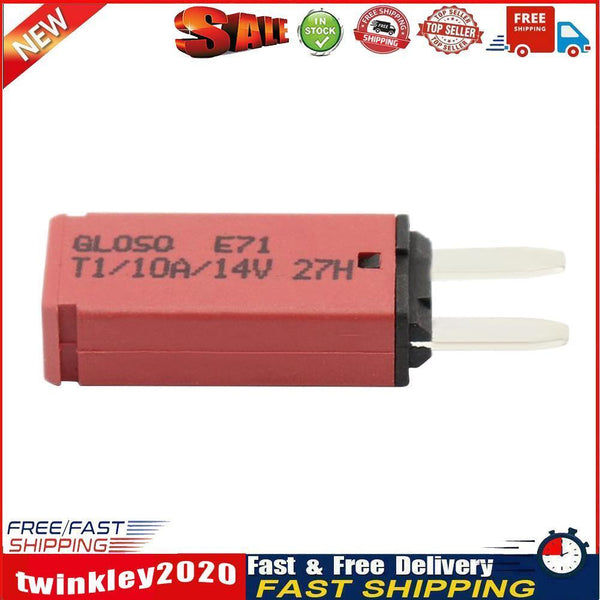DC 14V Auto Reset Mini Circuit Breaker Blade Fuse for Car Boat(10A Red) Newly