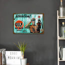 Advertising Characters Retro Plaque Metal Tin Painting Wall Art Poster (A)