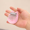 Portable Mini Cute Cat 8-Key Pine Wood Plate Kalimba Finger Practice Mbira Sa