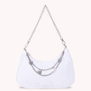 Retro Women Solid Color Small Shoulder Bags Ladies Butterfly Chain Hobos Handbag