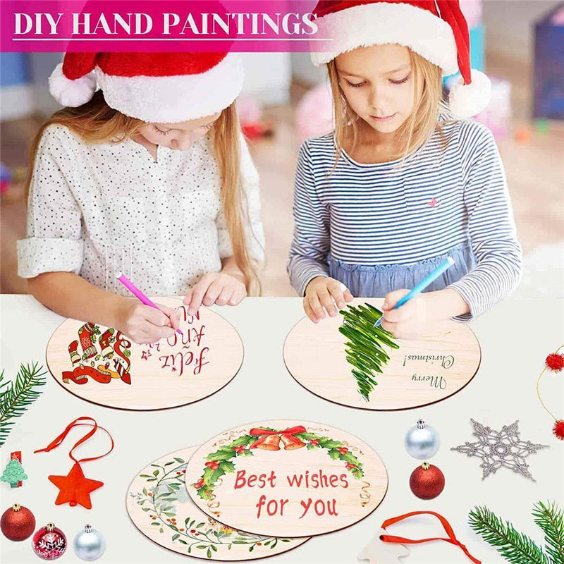 DIY Writing Wedding Decor Round Wood Pieces Wood Circles Ornament Blank Plaque