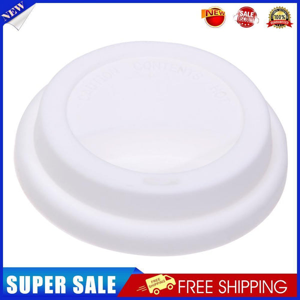 Silicone Insulation Anti-Dust Cup Cover Tea Coffee Sealing Lid Cap(White)