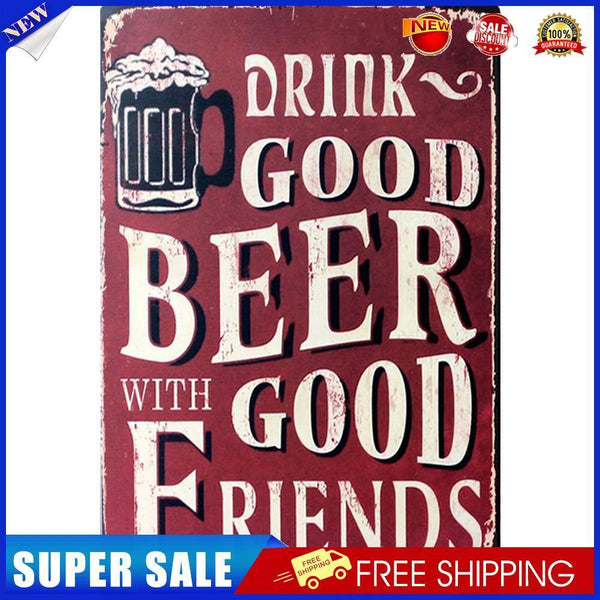 Drink Beer Retro Metal Plate Tin Sign Plaque Poster Wall Art for Club (2)
