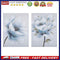 2 Panels Golden Leaf Lotus Oil Paint By Numbers Kits DIY Handpainted on Can