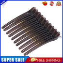 10pcs Hair Care Clips Stainless Steel Hairdressing Sectioning Clamp (Black)
