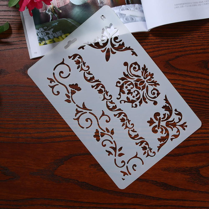 Hollow Ruler Theme Template DIY Photo Album Drawing Tool Lace Edge