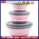 3pcs Folding Outdoor Tableware Hiking Bowls Fruit Storage Bowl Food Container