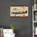 Airplane Sesy Lady Retro Metal Plate Tin Sign Plaque for Bar Pub Club Cafe