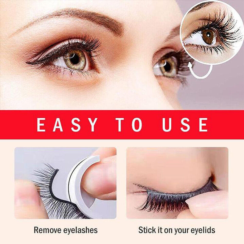 Portable No Magnet Self-adhesive False Eyelashes Set Women Beauty Accessories