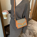 Portbale Female Street Plaid Purse PU Envelope Crossbody Bags Shoulder Clutches