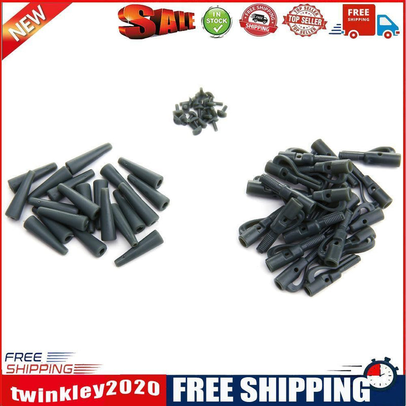 100pcs Fishing Lead Clips Carp Fishing Tackle Tools with Pins Tail Tubes