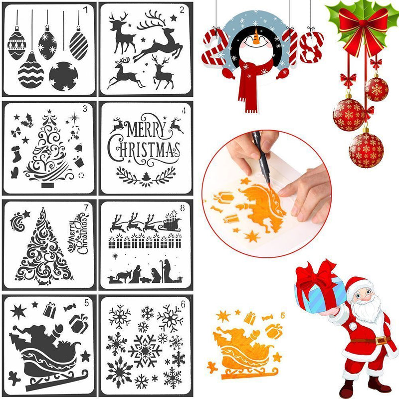 Decorative Flower Template Embossing Christmas Hollow Stencils Scrapbooking