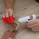 Anti-slip Hot Glue Gun Finger Caps Silicone Finger Cover Sleeve (Red 5pcs)