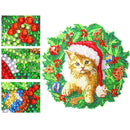 Embroidery Mosaic 5D Diamond Painting Wreath DIY Flower Garland Wall Room Dec