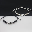 Yang Charm Pendant Jewelry Yin Yang Charm Wristband Weaving Rope Couple Bracele