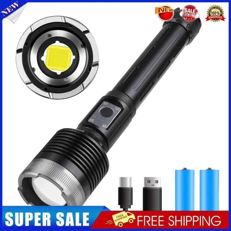 #A XHP360 LED Flash Camping Lights Outdoor Telescopic Zoom Lighting Flashlight