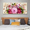 Peony Full Cross Stitch 11CT Cotton Thread Printed Embroidery Kits Hanging Decor