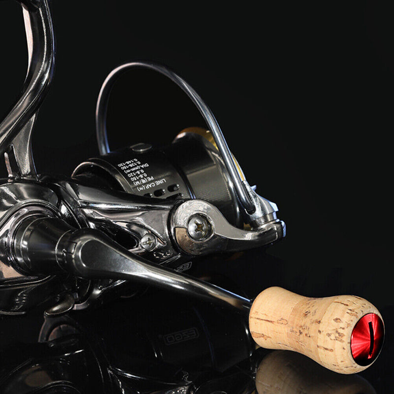 Fishing Reel Handle Knob DIY Cork Grip Replacement for Baitcasting (Red) Newly