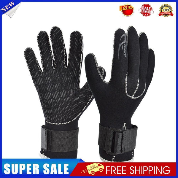 3mm Diving Gloves Men Women Anti-skid Underwater Swim Snorkeling Gloves (L)