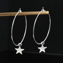 Bohemia Boho Party Hip Hop Star Hoop Earrings Large Circle Dangle Drop Ear Stud