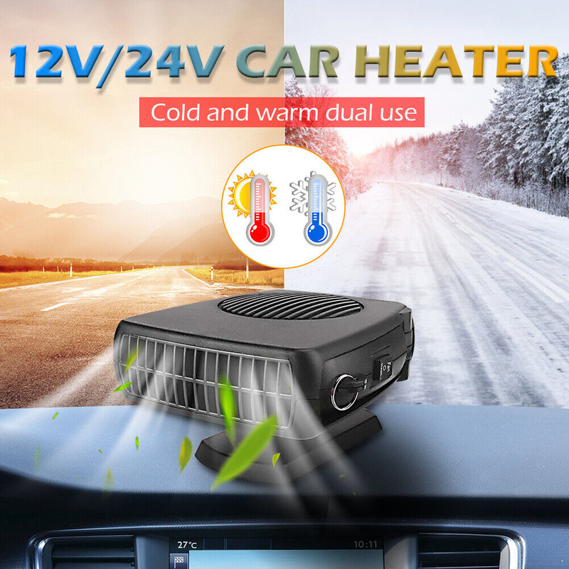 Drinking Car Cooling Heating Fans Dual-Use Electric Car Defroster Defogger Fan