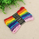 50 Colors Cross Stitch Cotton DIY Embroidery Thread I3L3 Sewing Skeins I5F1
