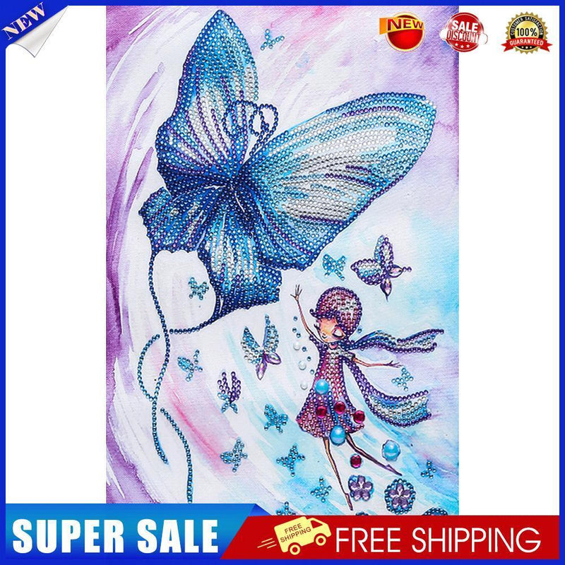 5D Crystal Drill Diamond Painting DIY Mosaic Kits (DZ516 Butterfly Girl)