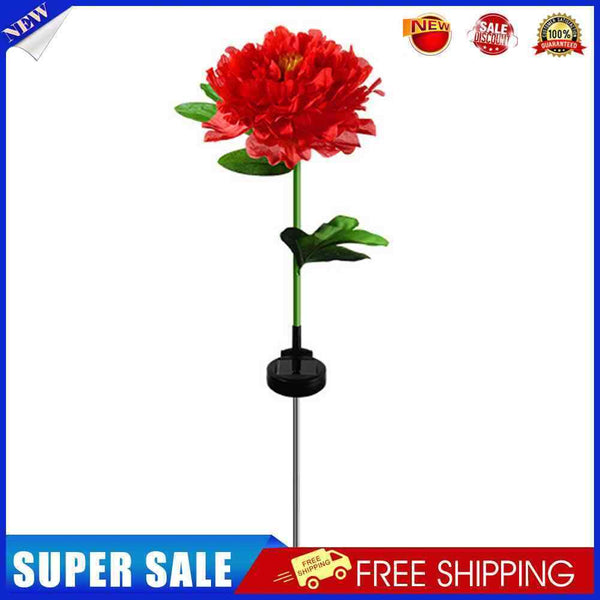 #A Solar Peony Flower Light LED Lawn Lamp Waterproof Outdoor Patio Decorative La