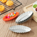 Cake Decor DIY Boat Shape Baking Mould Pudding Holder Aluminum Egg Tart Molds