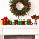 Merry Christmas Decorations Wooden Sign (Reversible Table Decor)#