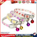 Glowing Pet Collar Bells Anti Lost Neck Ring Random Color (Hollow Hearts) Newly