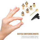 Set of 8 / Aluminum Alloy Bicycle Valve Conversion Nozzles Bicycle Valve Adapter