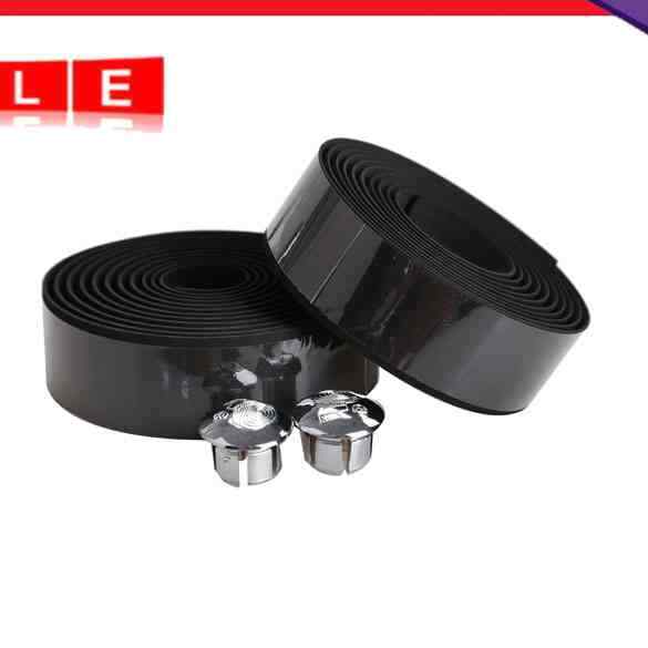 1 Pair Bicycle Bike - Black Anti-Slip Handlebar Band Wrap with 2 Bar Plugs