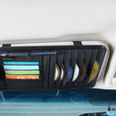 Multi Pocket Sun Visor Storage Bag Card Clip CD DVD Holder Sunglasses Case