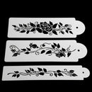 Hot Sugarcraft Tools Mould Lace Fondant Tree Vine Leaves Border Cake Stencil